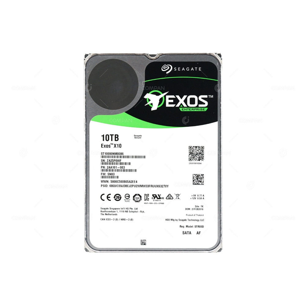 ST10000NM0086 SEAGATE EXOS ENTERPRISE HDD 10TB 7.2K SATA 6G 3.5" LFF